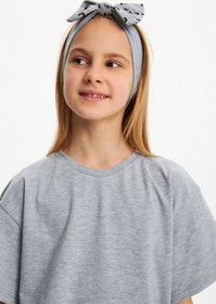 Resim Babygiz Kız Pamuklu Penye, Kaymaz, Terletmez, Ultra Hafif Esnek Fiyonk Bağlamalı Saç Bandı Bandana 