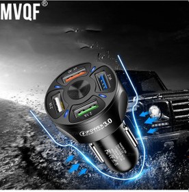 Resim Mvqf 7a 4 Port Usb Araç Şarjı 48 W Hızlı Mini Hızlı Şarj İphone Uyumlu12 13 Huawei Xiaomi Cep Telefonu Şarj Adaptörü Arabada 