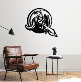 Resim Cesur Savaşçı Metal Duvar Dekoru 