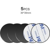Resim GongtuShop 5 Adet Siyah 30X30 Tarzı Etiket Metal Plaka Disk Demir Levha Mıknatıs Cep Telefonu Tutucu Için Manyetik Araç Telefonu Standı Sahipleri Için (Yurt Dışından) 