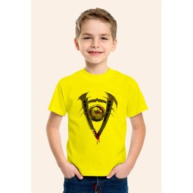 Resim Karya ButikMortal Kombat Baskılı Sarı Çocuk T-Shirt 