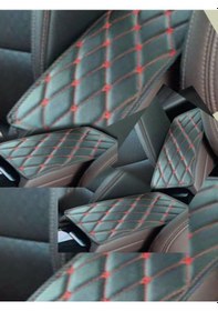 Resim Bentley Uyumlu Araç,araba,oto Kolçak Minderi Kırmızı 