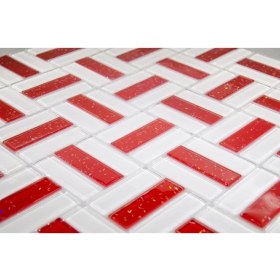 Resim Tezgah Arası 4mm Kristal Cam Mozaik ( 1 kutu = 1 m2 Fiyatıdır ) 