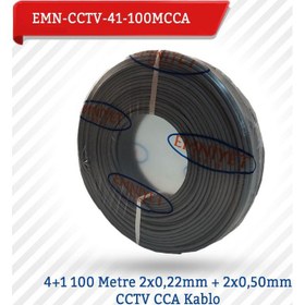 Resim Emnıyet 4+1 100 Metre 2X0,22Mm + 2X0,50Mm Cctv Cca Kablo Emn-Cctv-41-100Mcc 