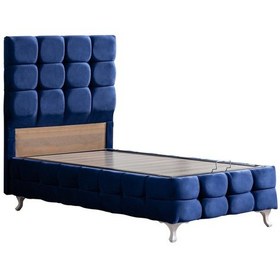 Resim Setaymobilya Baza, Duke Lux Lacivert Tek Kişilik Baza + Başlık Seti, Setay 