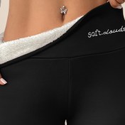 Resim 1 Adet Kadınlar İçin 420g Ağır Hizmet Polar Astarlı Kış Taytı - Yüksek Bel Karın Kontrolü Popo Kaldırıcı Yoga Pantolonu, Esnek Bel Bandı, Kalın Sıcak Tam Boy Pantolon Spor, Günlük ve Resmi Kullanım İçin (Bordo/Koyu Kırmızı) 