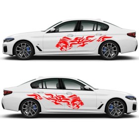 Resim Melek Pazarı Tribal Aslan Oto STICKER-S1380 
