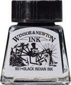 Resim Drawing Ink Çizim Mürekkebi 14ml Black 030 Winsor & Newton