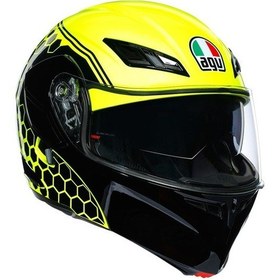 Resim Agv Compact St Kask Plk Detroit Sarı Fluo Siyah 