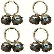 Resim 4 adet Kedi ve Köpek Kolye Çanı, Pet Takipçisi, Yuvarlak İki Renkli Vintage Çanlar, 4 Anahtarlık Kolye Asma Çanlar, Kayıp Etmeyen Eğitim Çanlar 