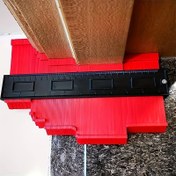 Resim 1 adet Kontur Ölçer Profil Aracı, Ayarlanabilir Hassas Kopya Düzensiz Şekil Çoğaltıcı, Köşeler, Ahşap Şablonlar, Halı, Fayans ve Laminat için Kontur Ölçer Plastik Cetvel, DIY Ahşap İşleme 