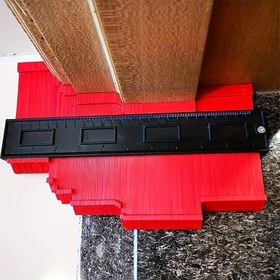 Resim 1 adet Kontur Ölçer Profil Aracı, Ayarlanabilir Hassas Kopya Düzensiz Şekil Çoğaltıcı, Köşeler, Ahşap Şablonlar, Halı, Fayans ve Laminat için Kontur Ölçer Plastik Cetvel, DIY Ahşap İşleme 