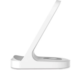 Resim Polosmart 2 In 1 Masaüstü Kablosuz Şarj Cihazı Beyaz PBS129 