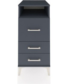 Resim Kronos Komodin Tek Raflı 3 Çekmeceli 44x59x96 Antrasit-antrasit Antrasit 