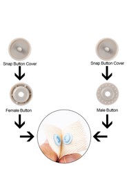Resim Celines Wonders Kaliteli Açık Sarı Çıtçıt Plastik Çıtçıt T5 = 12,4 Mm, Dikişsiz Kolay Takılır Sarı Çıt Çıt Seti 