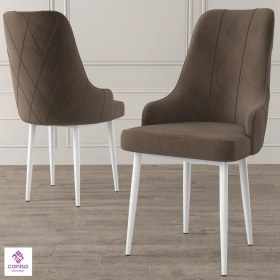 Resim Canisa Concept Trex Serisi, 1.sınıf Babyface Kumaş Sandalye, Beyaz Metal Ayak 