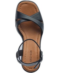 Resim Greyder 59260 Siyah Hakiki Deri Kadın Sandalet-914 Siyah 