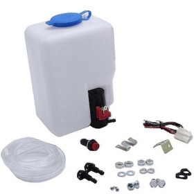 Resim Klasik Otomobiller İçin Pompa Ve Hortumlu Üniversal Ön Cam Yıkama Seti 