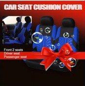 Resim Lumaworld Renault Megane 2 & 3 İçin Siyah-mavi İki Ön Koltuk Kılıfı Premium Kumaş Kolay Kurulum 