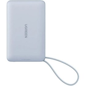 Resim Ugreen Magflow 10.000 Mah 25w Qi2 Magnetik Wireless Usb-c Dahili Kablolu Hızlı Şarj Powerbank, 65958b Mavi 