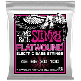 Resim Ernie Ball P02814 - Super Slinky Flatwound 45-100 Bas Gitar Teli 