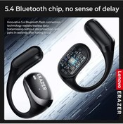 Resim Lenovo Erazer X9 Kablosuz Bluetooth 5.4 Kulaklık Spor Kablosuz Kulaklıklar Mic Black 