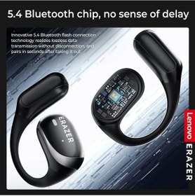 Resim Lenovo Erazer X9 Kablosuz Bluetooth 5.4 Kulaklık Spor Kablosuz Kulaklıklar Mic Black 