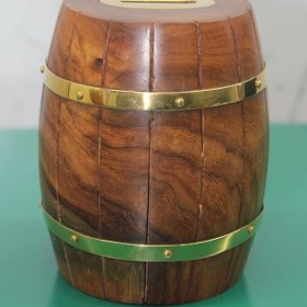 Resim Pirinç Detaylı Fıçı Kumbara Model 4 