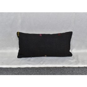 Resim Zehra Abla Halı Yeni El Dokuma Dekoratif Lumbar Kilim Kırlent Yastık Kılıfı 6632 Çok Renkli 