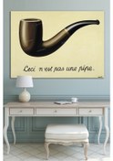 Resim Rene Magritte Ceci Nest Pas Une Pipe Bu Bir Pipo Değildir Kanvas Tablo (8 Farklı Ölçü) 120 x 80 