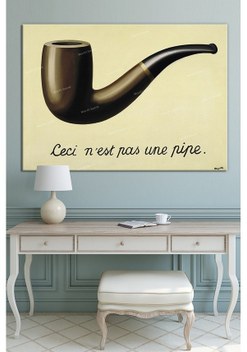 Rene Magritte Ceci Nest Pas Une Pipe Bu Bir Pipo Değildir Kanvas Tablo (8 Farklı Ölçü) 90 x 60
