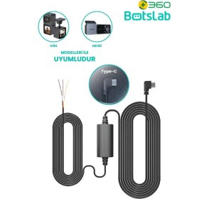 Resim Botslab Gen1 (Type-C) Park Modu Akü Bağlantı Kablo Kiti / Hardwire Kit 