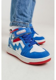 Resim Mnpc Unisex Çocuk Saks Mavi Baskı Hakiki Deri Anatomik Günlük Bot 25k4b11047788 Saks Mavi Baskı 