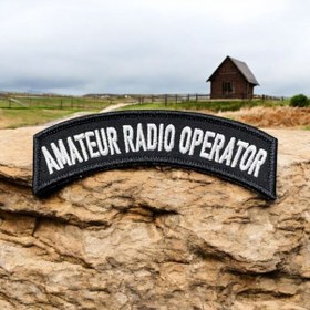 Resim Ex Patch Amateur Radio Operator Yazılı Patch Nakış Peç 11 X 4 Cm 
