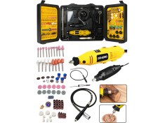 Resim Dragro Alman 400 Watt 350 Parça 60.000 Rpm 6 Kademe Devir Ayarlı Hobi Gravür Seti Mini Taşlama Makinesi 