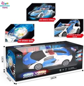 Resim Brother Toys 3D Disko Işıklı ve Müzikli 360 Derece Dönebilen Bugatti Pilli Oyuncak Çarp Dön Araba 