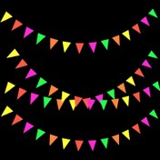 Resim 1 adet, 449.58 cm UV Neon Kağıt Parıldayan Flama Bayrakları Asılı Süslemeler, Karanlıkta Parlayan Parti Afişi Siyah Işık UV Reaktif Kağıt Garland Neon Parti Streamers Doğum Günü Disco Temalı Parti Bar Dekor Ev Dekor Parıldayan Parti Malzemeleri ve Süslemeleri 