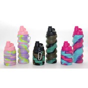 Resim rafiel Katlanabilir Portatif Silikon Su Şişesi 500 Ml Model 2 