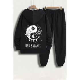 Resim Trendypassion Unisex Yin & Yang Baskılı Eşofman Takımı 