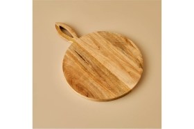 Resim Feyza Design Mango Kesme Tahtası, Doğal Ahşap, 40X30X1,6 Cm, Sağlam ve Şık Tasarım 
