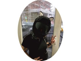 Resim Kaskmania Kask Kılıfı Peluş Kedi Kız 