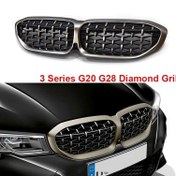 Resim Bmw 3 Serisi G20 Ön Panjur Diamond Panjur (Piano Black) 2019 Sonrası Uyumlu 