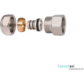 Resim 16X2-1/2 Pex İç Dişli Rakor-Mobil Sistem Pex İç Diş Boru Bağlantı 