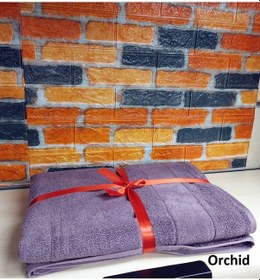 Resim Özdilek Svv Border Büyük Boy Banyo Havlusu 89x173 - Orchid Orkide Lilası Lila 