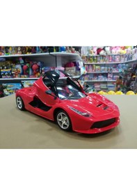Resim Uzaktan Kumandalı Kapıları Açılan Şarjlı Ferrari 1 : 16Ölçek Kır 