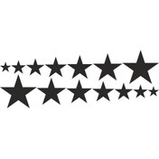 Resim Genel Markalar Sıralı Yıldız14'lü Oto Motor Laptop Duvar Folyo Sticker 15X4 Cm Lcst [Lcst] 