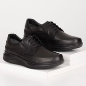 Resim GÖNDERİ(R) Siyah Gön Hakiki Deri Yuvarlak Burun Günlük Bağcıklı Erkek Sneaker 42990 