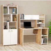 Resim Kalenderdekor1 Kalender Dekor Jimmy Mayra 120 Cm Çalışma Takımı Jm02 Beyaz - Meşe 