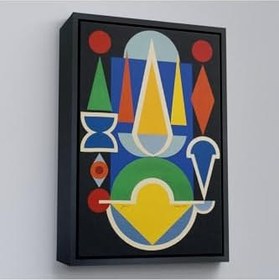 Resim Ahşap Çerçeveli Auguste Herbin - Kompozisyon Çiçek Meyve Tablo-7335 Altın 55 X 75, TTÇ.KNV7335FRM 