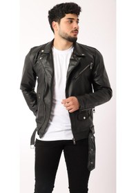 Resim Stilkombin Stil Kombin Kuzey Beli Kemerli Suni Deri Ceket Bl 1261(553208203) 